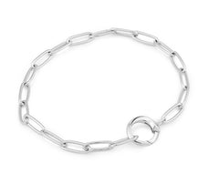 Sterling Silver Oval Link Chain Bracelet - 7"