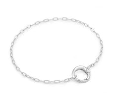 Sterling Silver Mini Oval Link Chain Bracelet - 7"