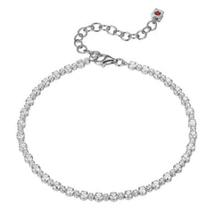 Sterling Silver Tennis Bracelet with Round Cubic Zirconia's - 8"