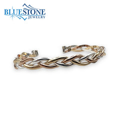 Three Tone Silver and Gold Bracelet