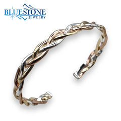 Three Tone Silver and Gold Bracelet