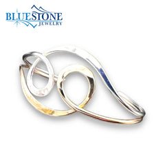 Sterling Silver & 14K Rose Gold Filled Cuff Bracelet