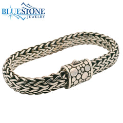Handwoven Silver Bracelet- 8"