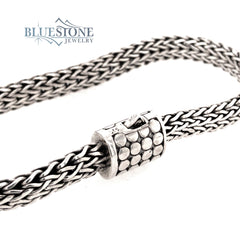 Handwoven Silver Bracelet- 9 Inches