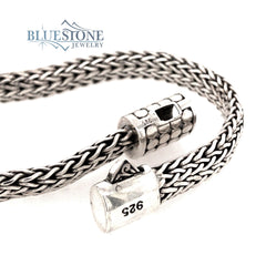 Handwoven Silver Bracelet- 9 Inches
