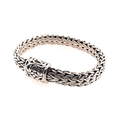 Handwoven Silver Bracelet- 7"