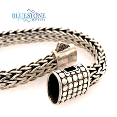 Handwoven Silver Bracelet- 8 Inches