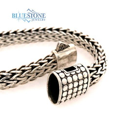 Handwoven Silver Bracelet- 7.5 Inches