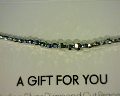 Sterling Silver diamond cut Bracelet. 6.5" with 1.5" extension.