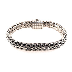 Handwoven Silver Bracelet- 8 Inches