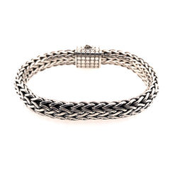 Handwoven Silver Bracelet- 9 Inches