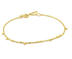 14 Karat Yellow Gold Plated Bracelet - 7.25"