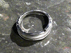 6mm Tapered Sterling Silver Satin Finished Fashion Ring
