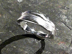 6mm Tapered Sterling Silver Satin Finished Fashion Ring
