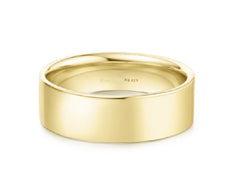 14KT Gold Plated Simple 6mm Smooth Layering Band - size 8.5