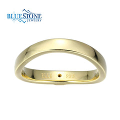 Sterling Silver 14 Karat Yellow Gold Plated Ring. Features One Hidden