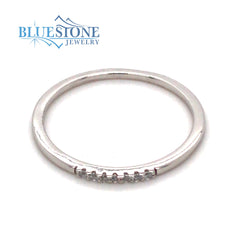 Sterling Silver Ring with CZs- Size 7