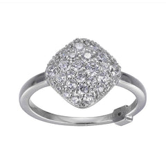 Silver Ring with CZs- Size 6