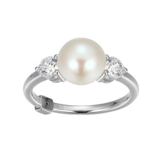 Sterling Silver Pearl Ring- Size 7