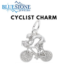 Sterling Silver Cyclist Charm