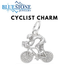 Sterling Silver Cyclist Charm