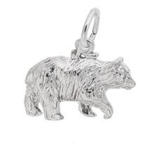 Sterling Silver with Rhodium Plating Tahoe Black Bear