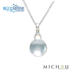 Silver & Gold Reversible Pendant- 18"