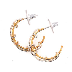 Silver & Gold Hoop Earrings
