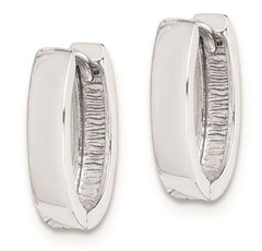 Sterling Silver Oval Huggie Hoop Earrings