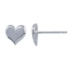 Sterling Silver Heart Stud Earrings