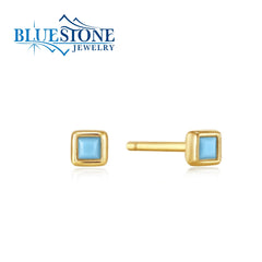 Gold Plated Earrings with Turquoise
