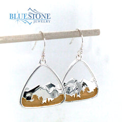 Sterling Silver Mountain Earrings