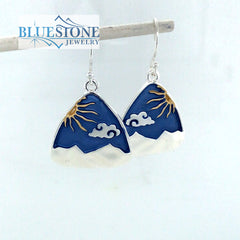 Sterling Silver Moutains and Blue Skies Earrings