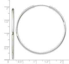 2mm Sterling Silver Endless Hoops. 50mm size