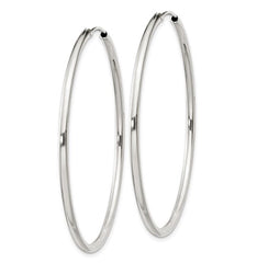 2mm Sterling Silver Endless Hoops. 50mm size
