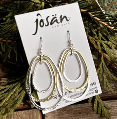 Sterling Silver Triple Teardrop Earrings