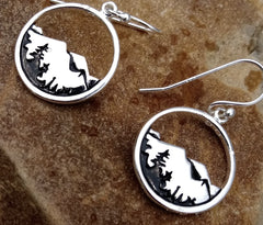 Sterling Silver Mountain Earrings