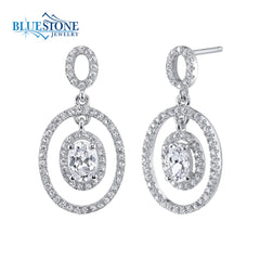 Silver Earrings with CZs