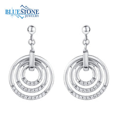 Silver Earrings with CZs