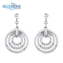 Silver Earrings with CZs