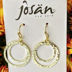 14K Gold Plated Double Hoops Earrings