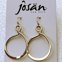 14K Gold Plated Sterling Silver Small Hoop Earrings with French Hooks.