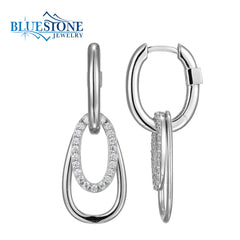 Silver Earrings with CZs