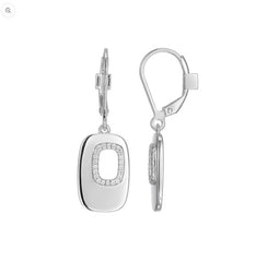 Silver Rectangular Earrings