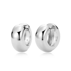 Sterling Silver 9mm Chunky Hoop Earrings