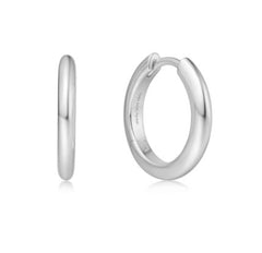 Silver Huggie Hoop Earrings