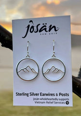 Sterling Silver Earrings w/ Mountain Range