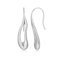 Sterling Silver Abstract French Hook Earrings