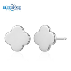 Sterling Silver Clover Stud Earrings
