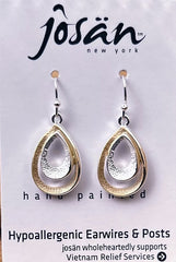Sterling Silver DoubleTeardrop Earrings